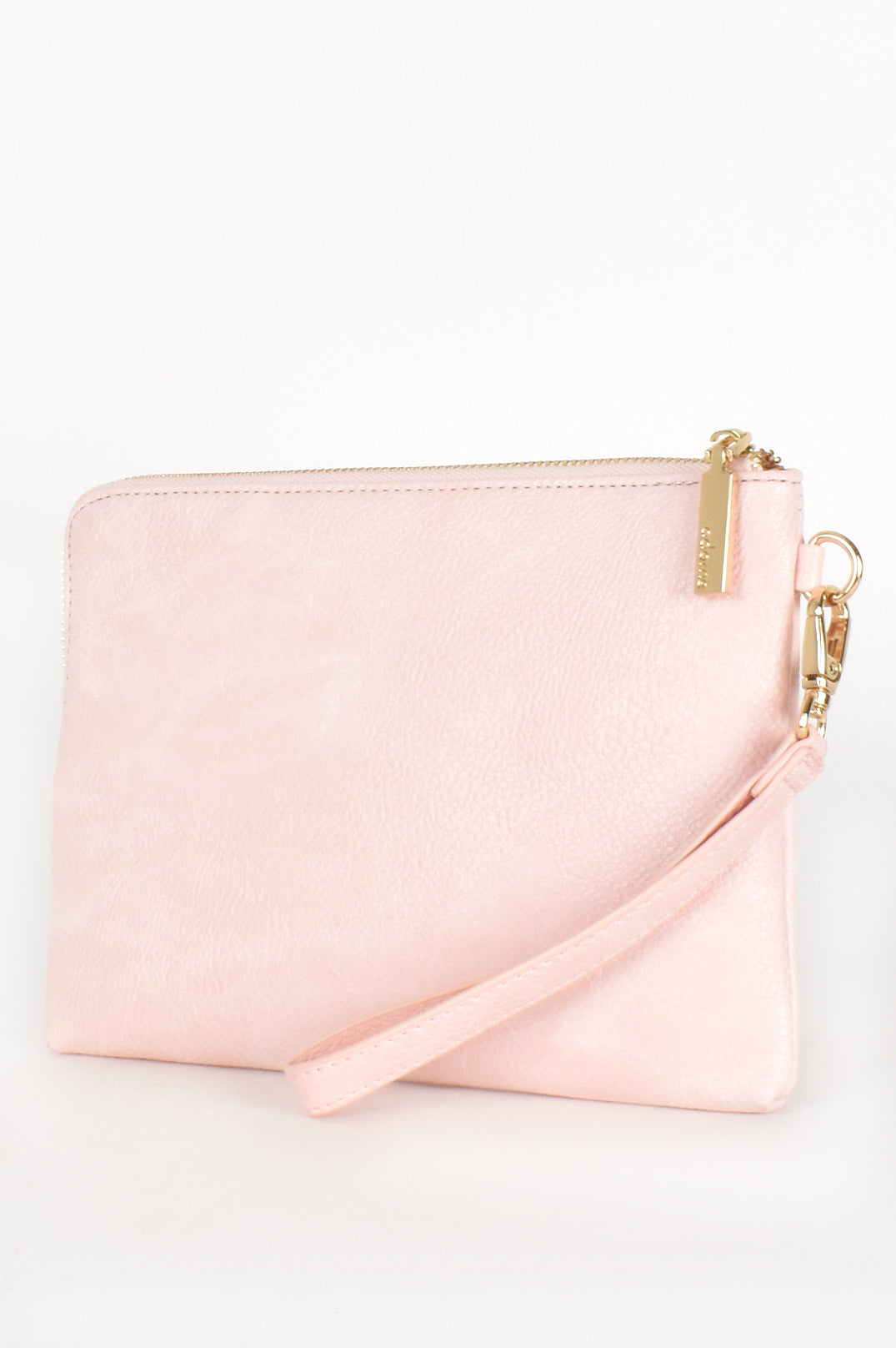 BECCA VEGAN LEATHER ZIP POUCH