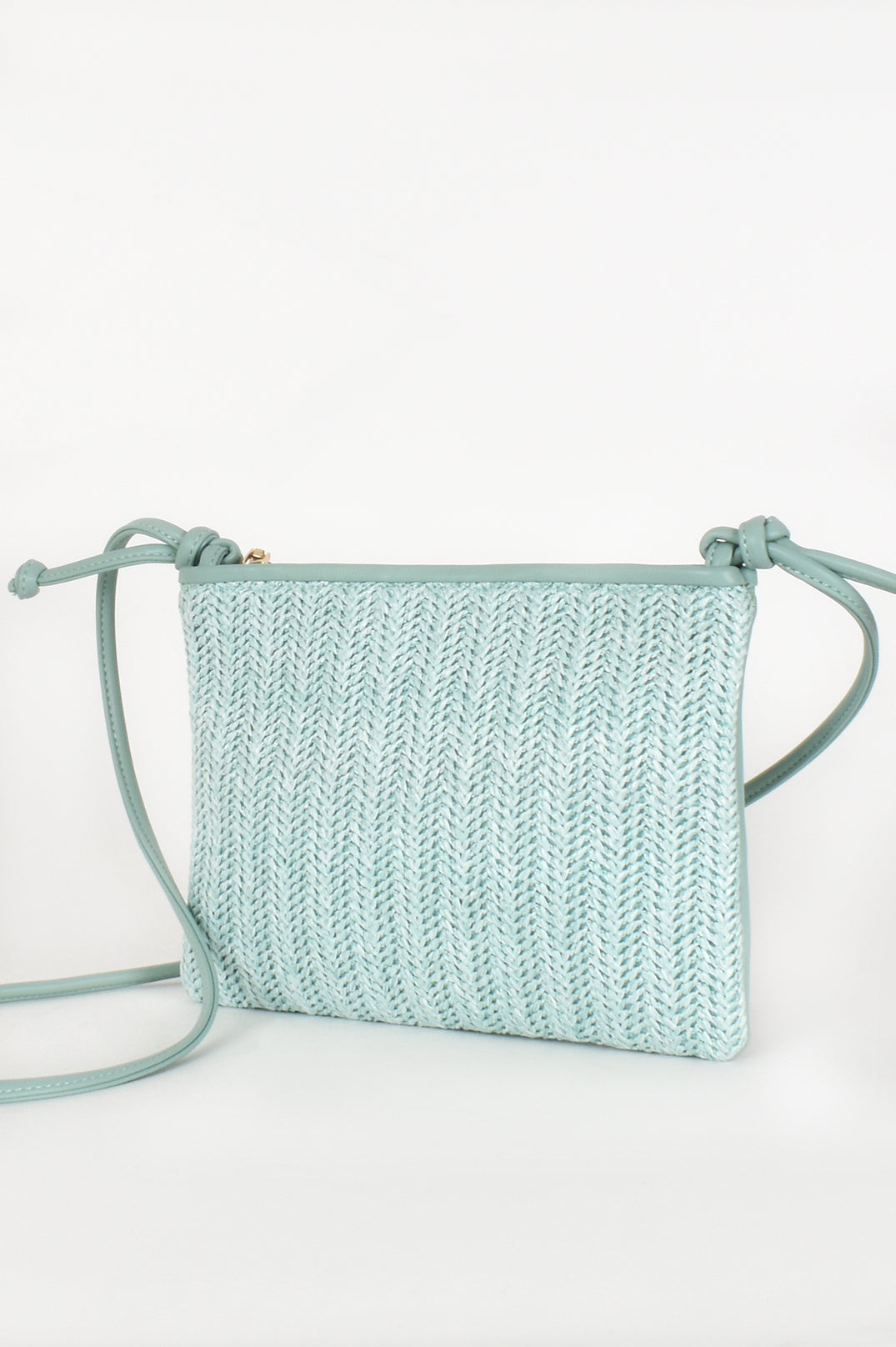 MELEAH FAUX WEAVE CROSSBODY BAG